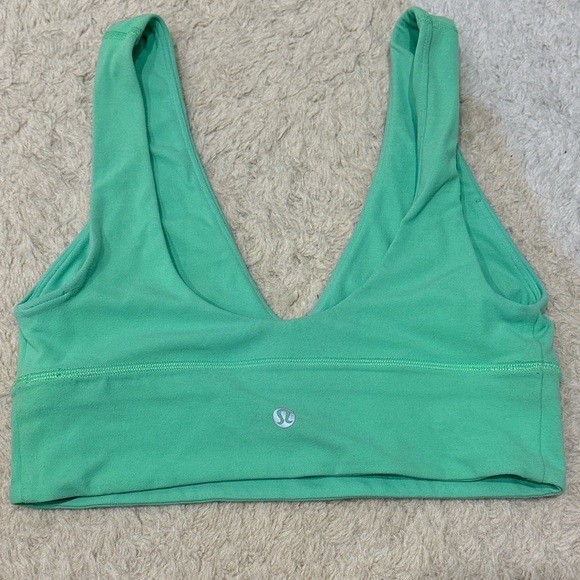 lululemon Align V-Neck Bra Light Support, A/B Cup Pistachio Green Size 6 - Picture 3 of 16